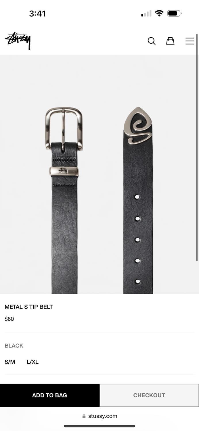 스투시 메탈 s 팁 벨트 s/m 상품이미지2