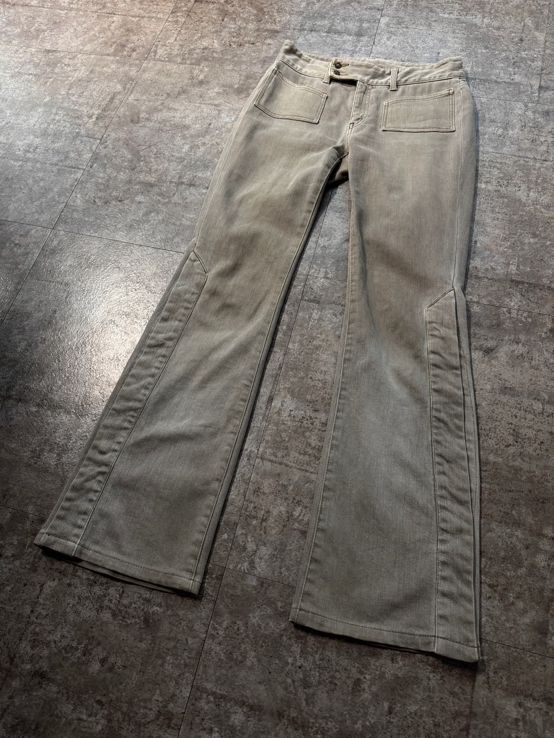 버튼 플레어 부츠 컷 데님 팬츠 상품이미지4