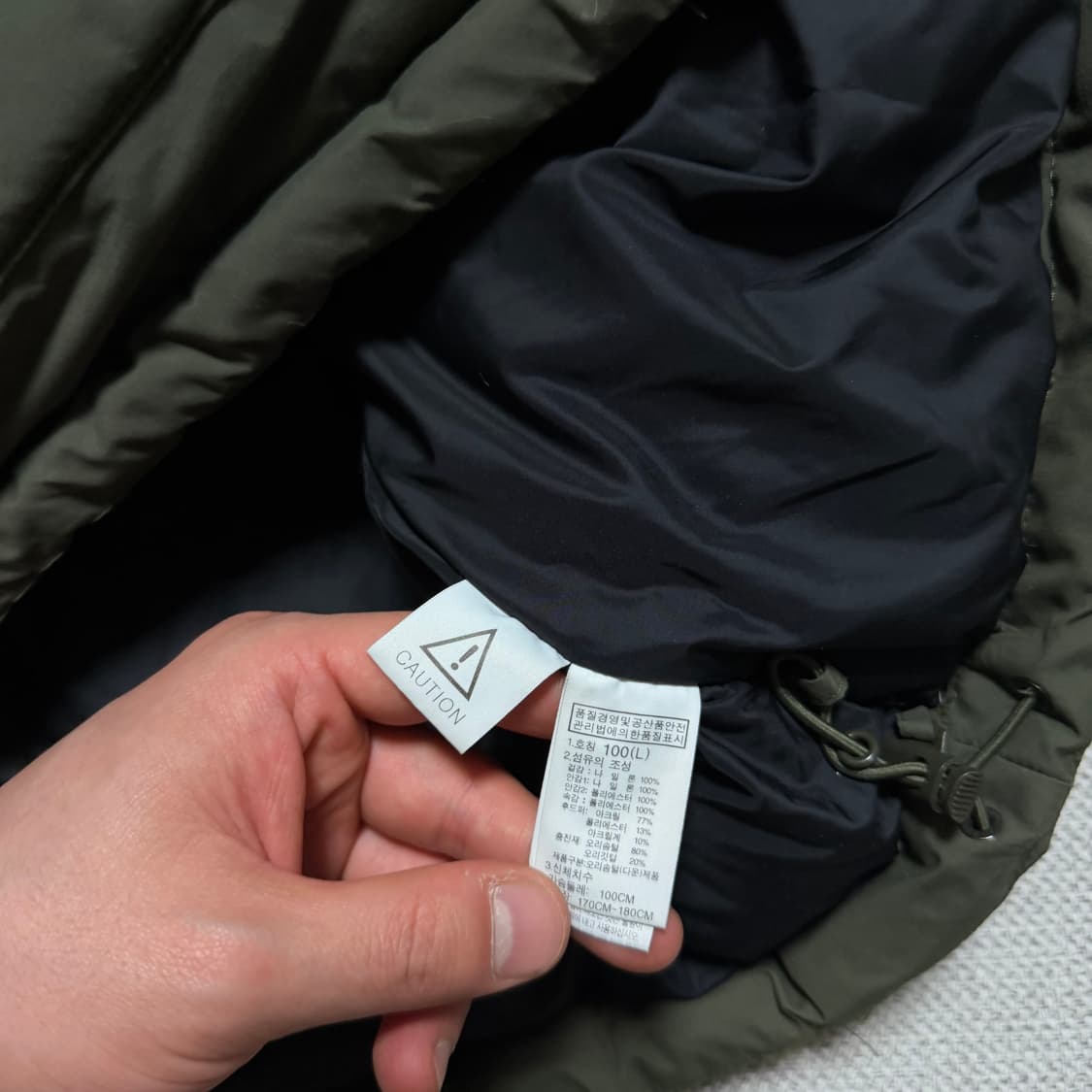 노스페이스 드라이벤트 카키 다운 패딩 자켓 상품이미지5