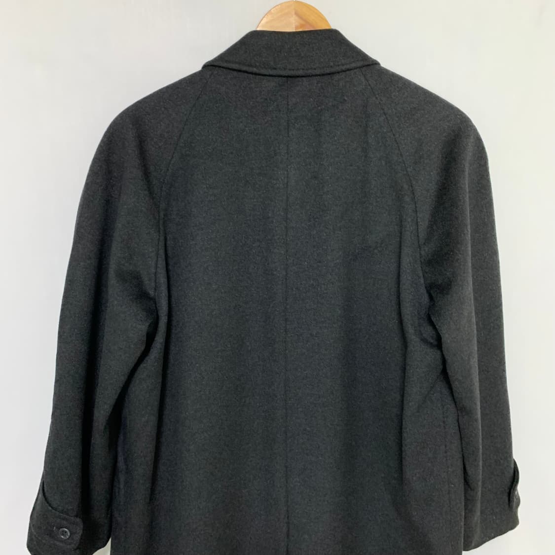 일본 빈티지 캐시미어 100% 롱코트 차콜 남녀공용 상품이미지7