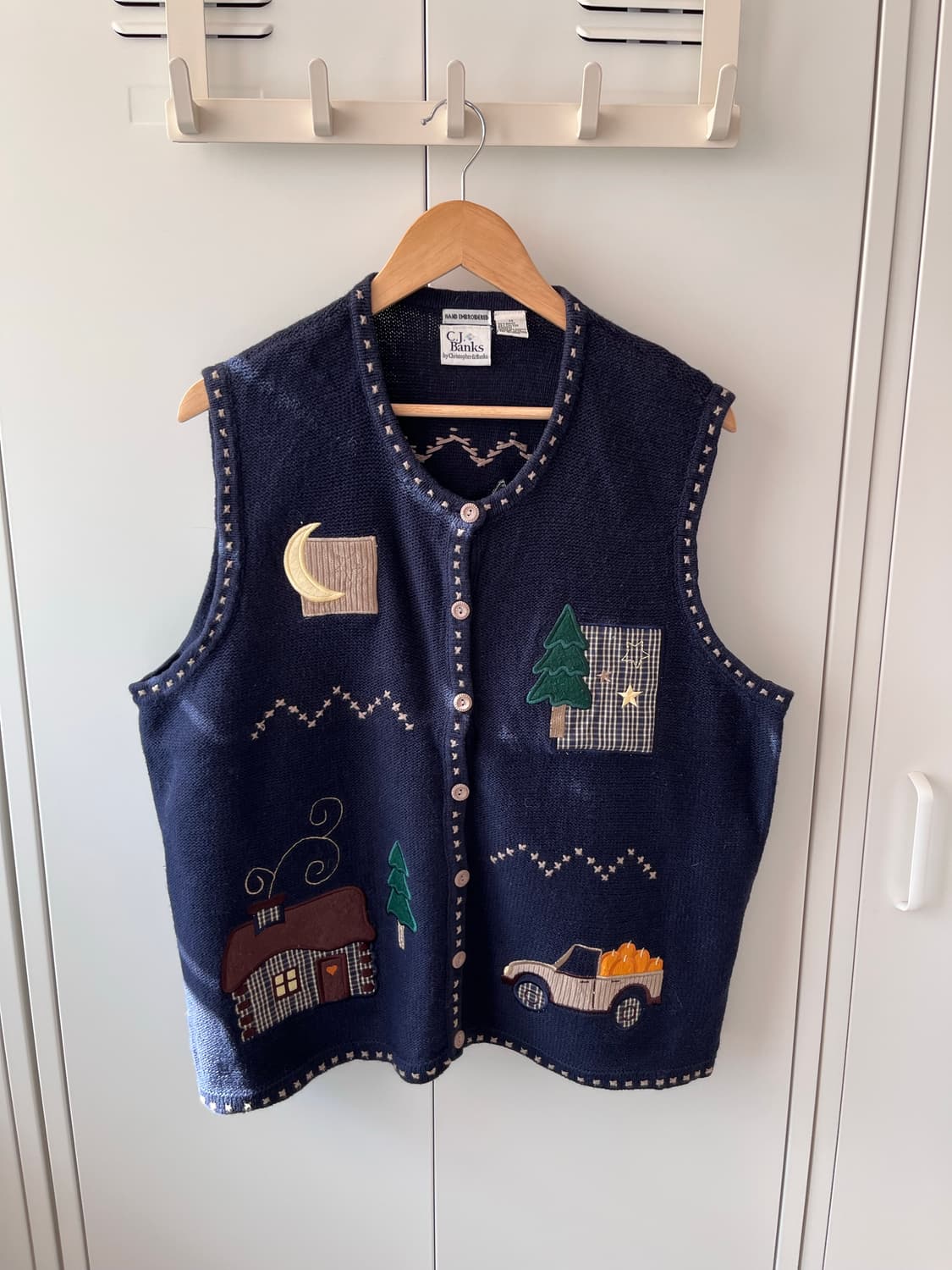Christopher&Banks 핸드메이드 자수 니트 조끼 상품이미지7