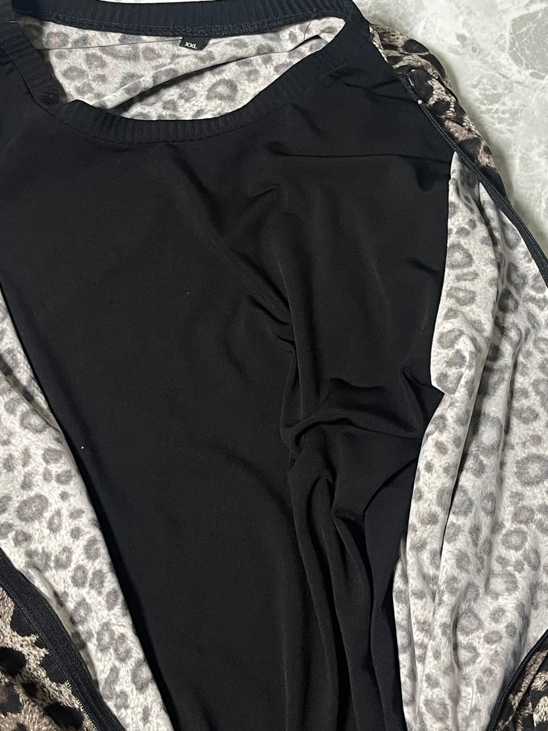 2way leopard knit zip up cardigan 상품이미지4