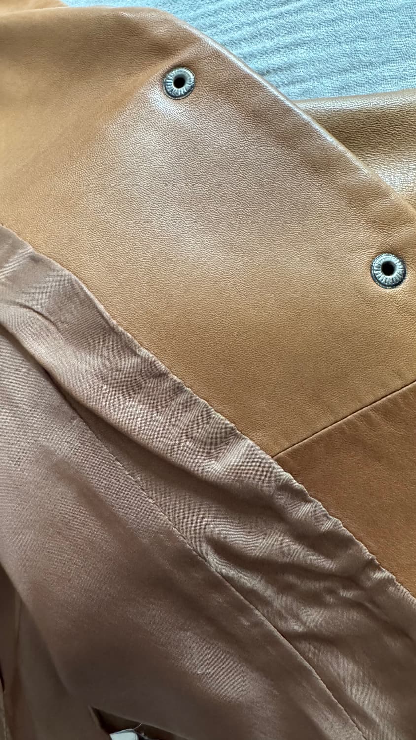 TIME 양가죽 여성 가죽 브라운 자켓  상품이미지9