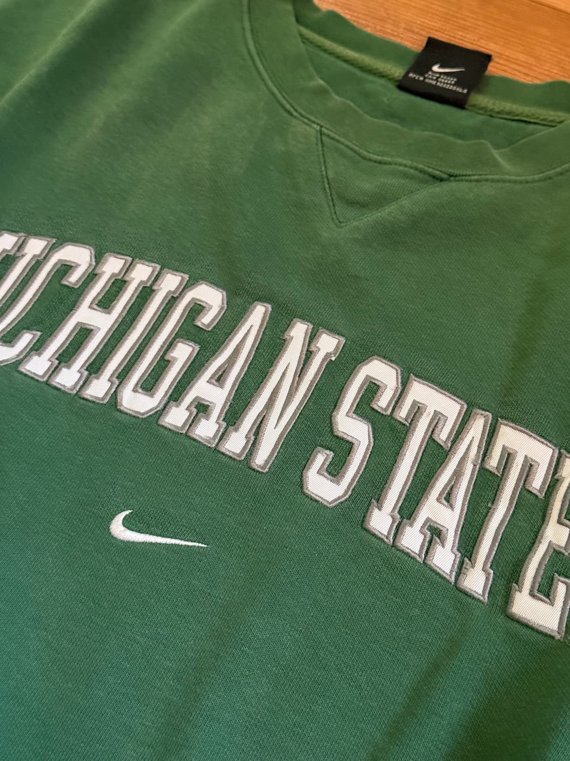 00s 나이키 스웻셔츠 자수로고 그린 L 상품이미지2