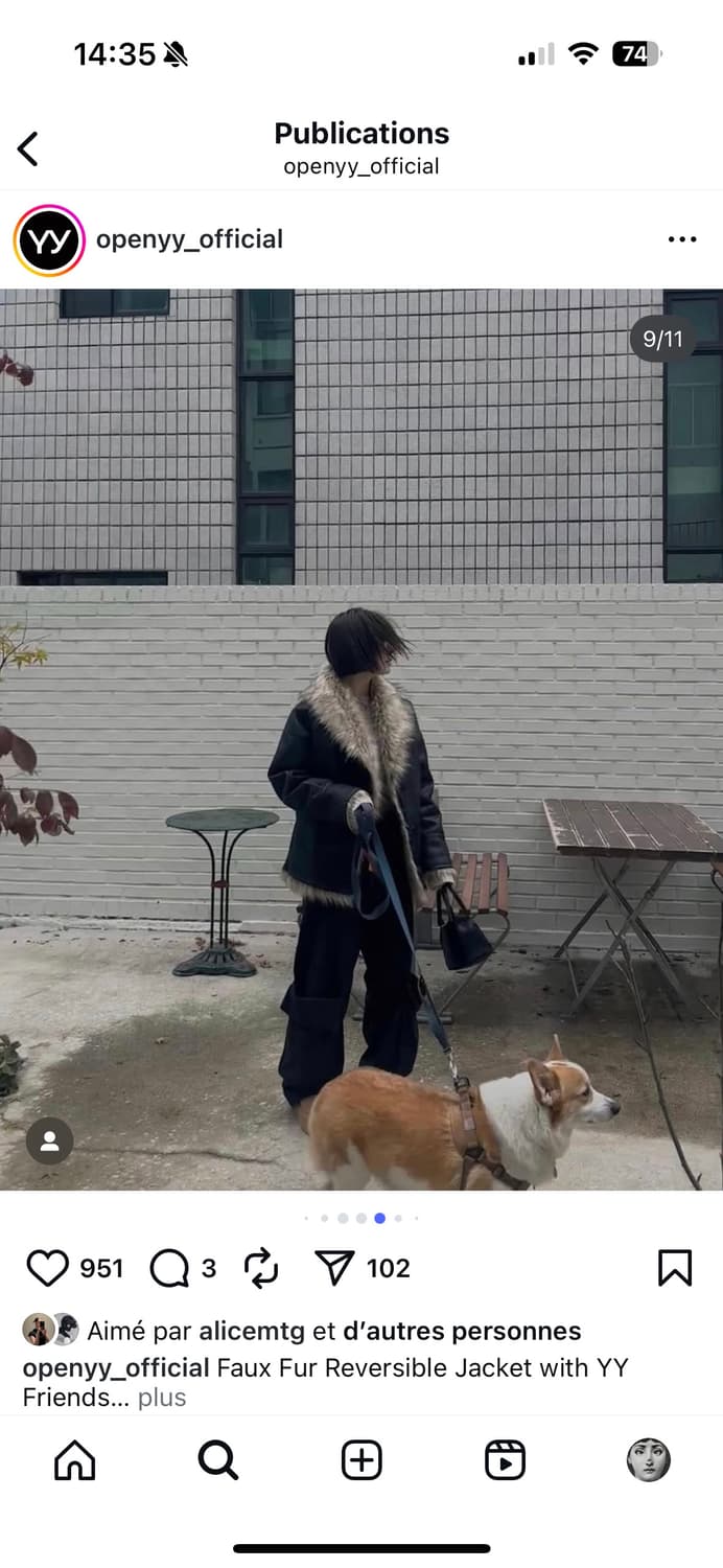 오픈와이와이 페이크퍼 리버시블 자켓 상품이미지7