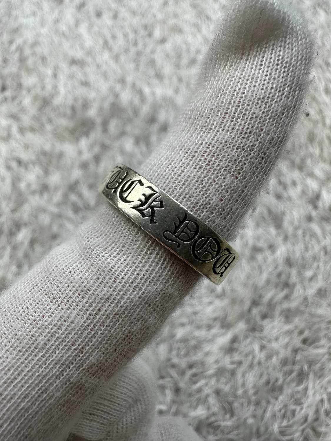 [US 10] 백화점판 정품 크롬하츠 퍽유링 6mm 상품이미지5