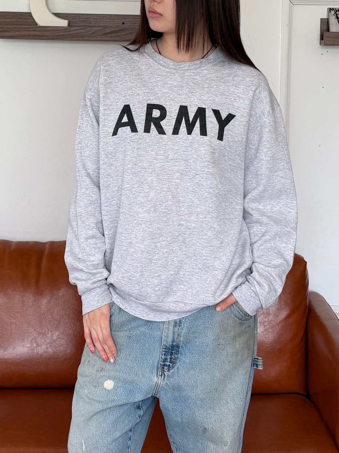 ARMY 스웻셔츠 그레이 상품이미지5
