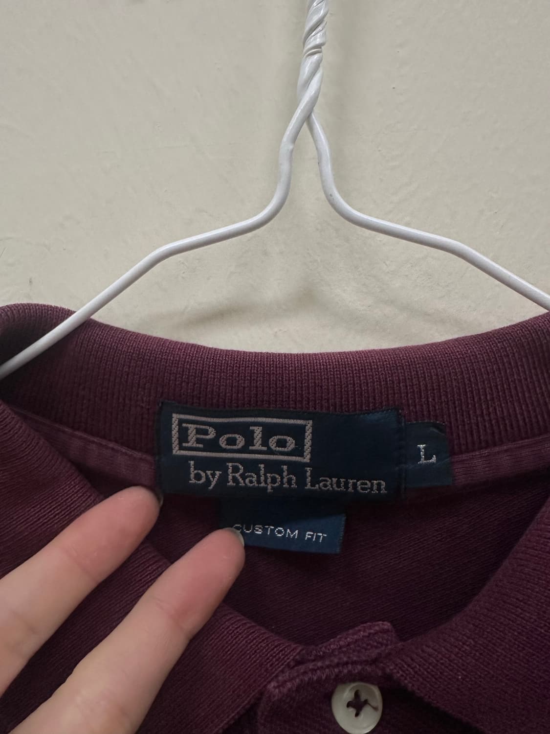 폴로랄프로렌 버건디 카라티  상품이미지2