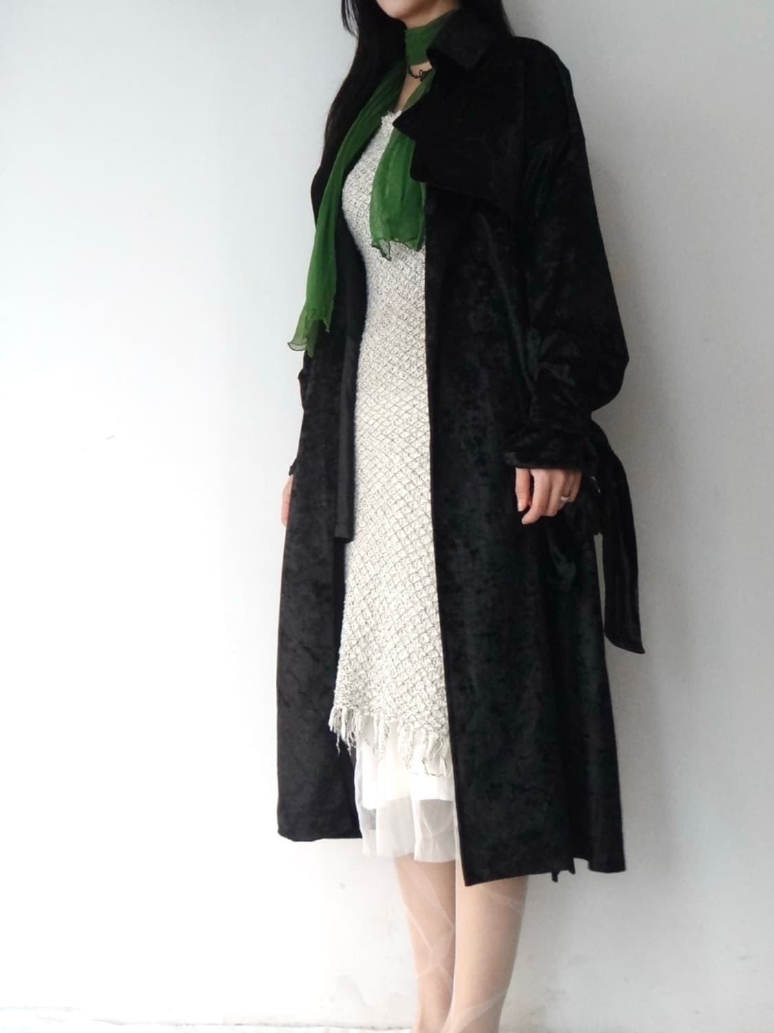 Velvet hunt long jacket / black 상품이미지8