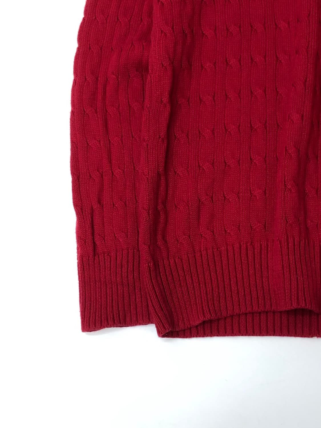 Polo 폴로 랄프로렌 레드 케이블 니트   상품이미지3