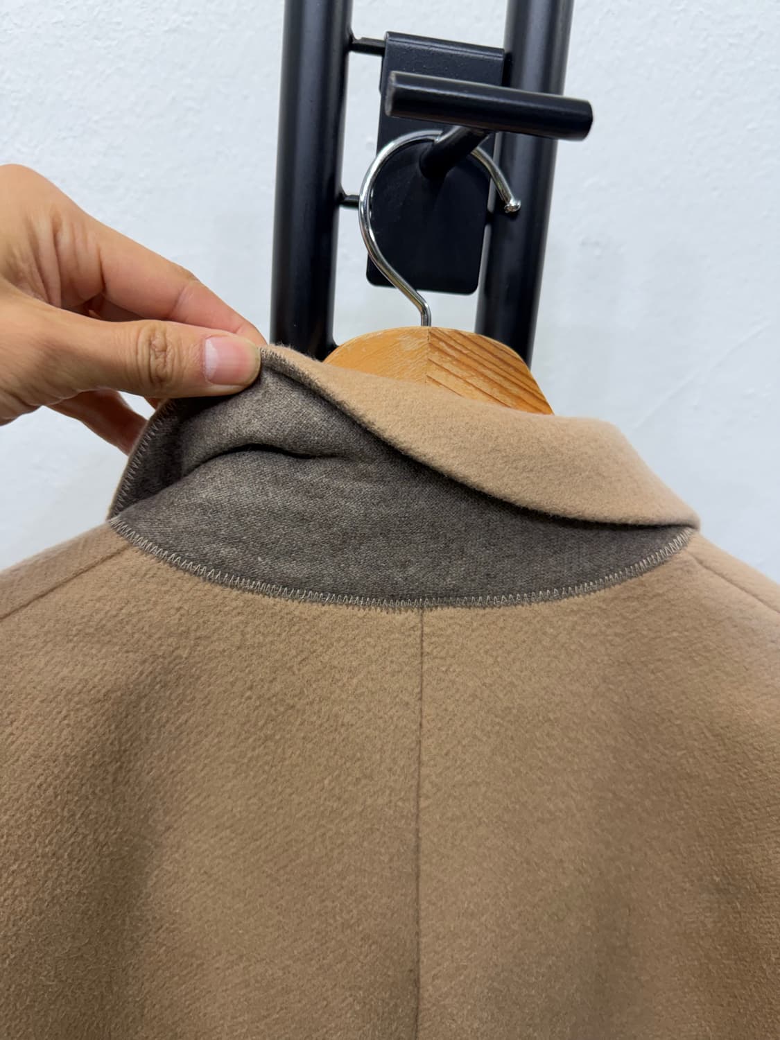 정품) 띠어리 캐시미어100 베이지코트 P 상품이미지5