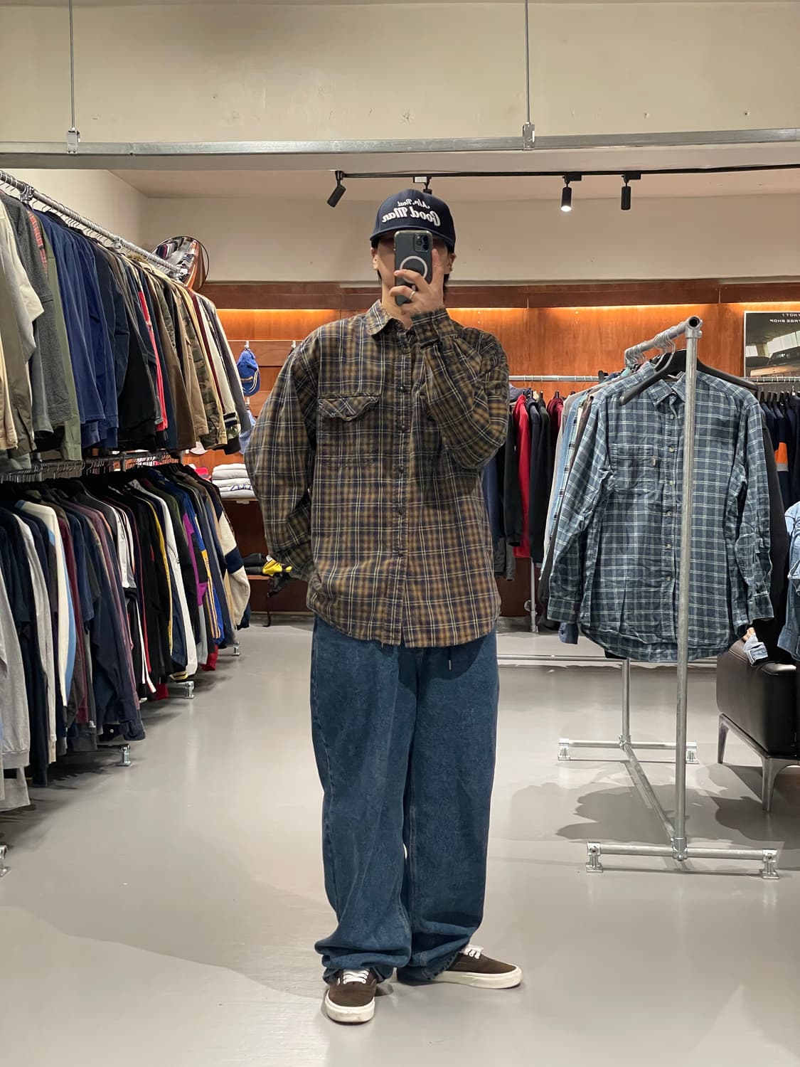 GAP 브라운 체크 셔츠 상품이미지4