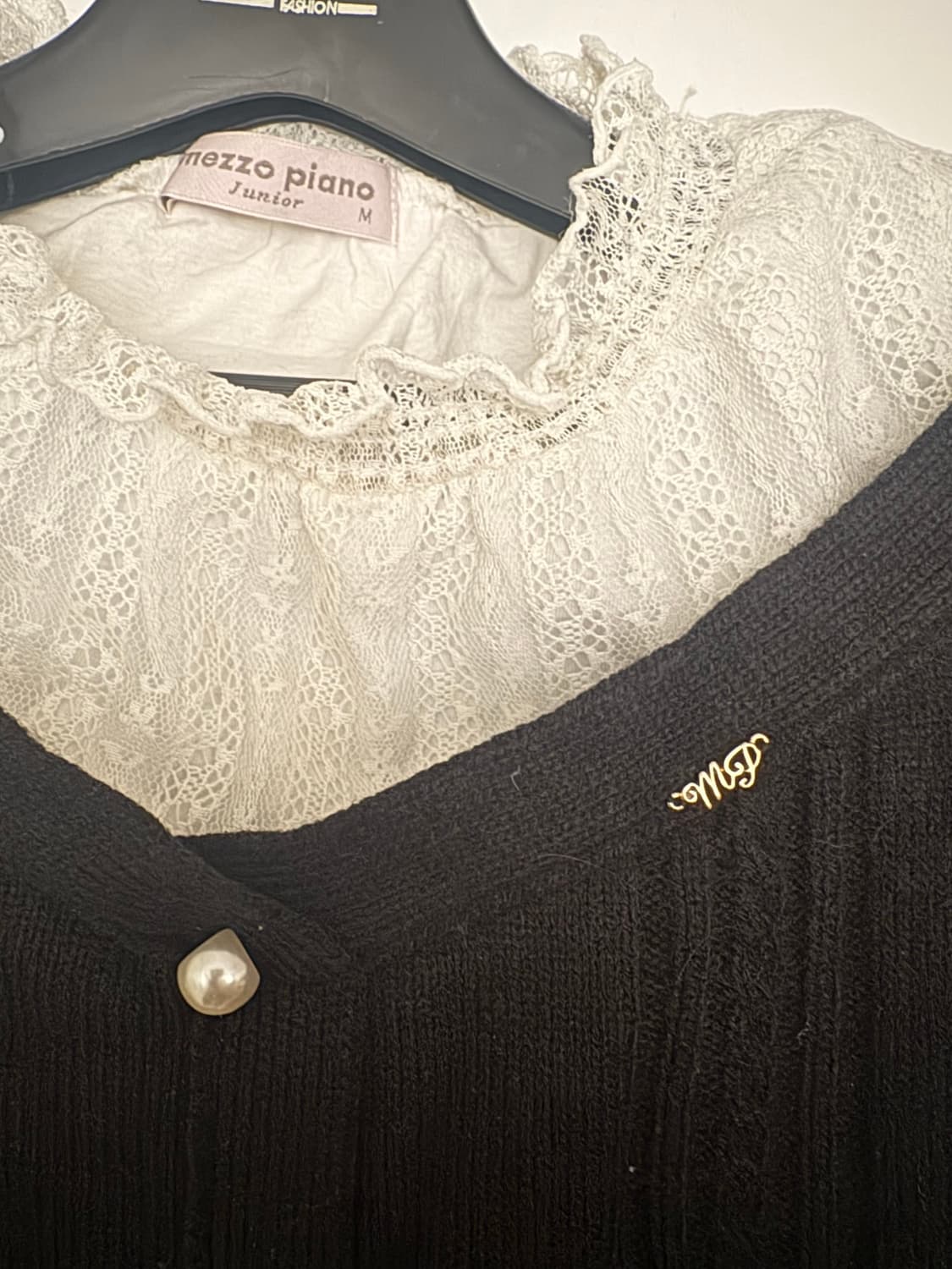 메조피아노 니트 가디건 레이스 m 공겜여주 상품이미지2