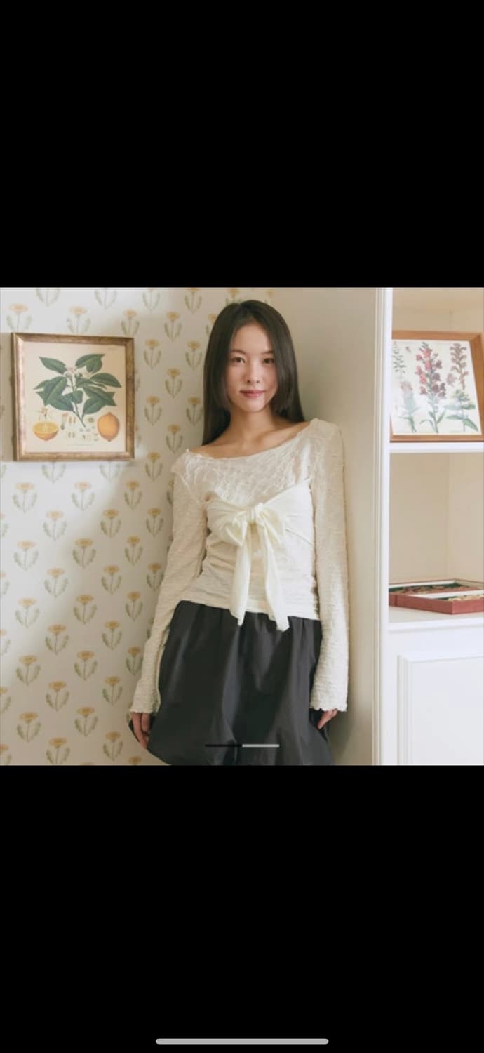 마가린핑거스 리본 오프숄더 티셔츠 여성 블라우스 판매 상품이미지1