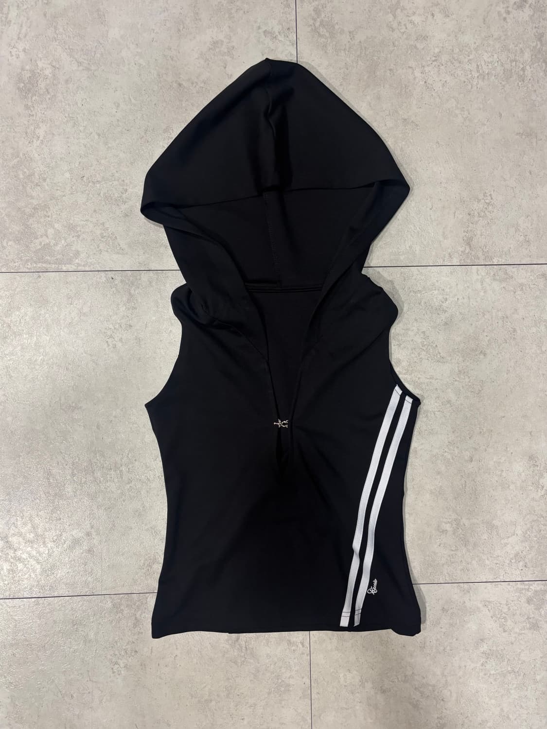 카시코) Track Hood Vest BK M 상품이미지3