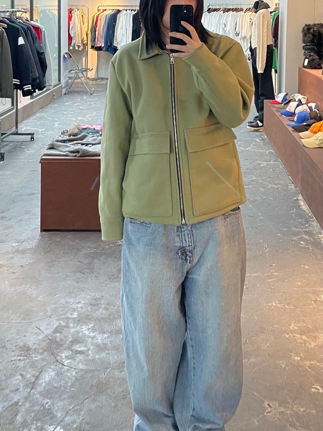 브아빗 울 트러커 그린 재킷 H924 상품이미지1