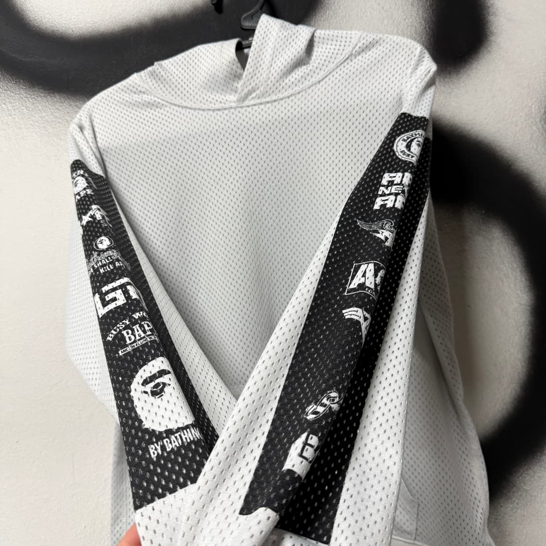 정품 베이프 멀티 프린팅 디테일 매쉬 후디 상품이미지4