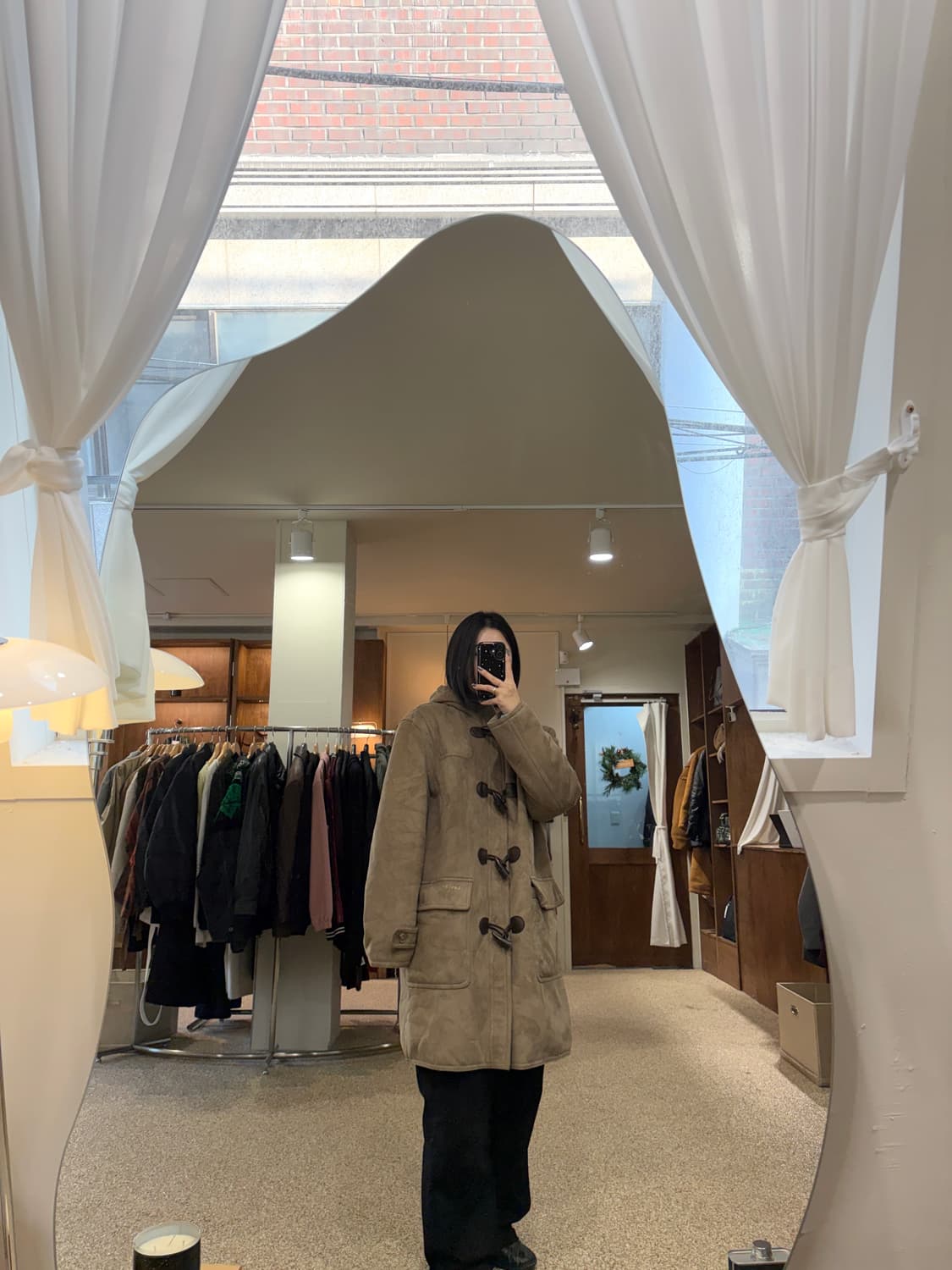 리바이스 스웨이드 후드 더플 코트 상품이미지2