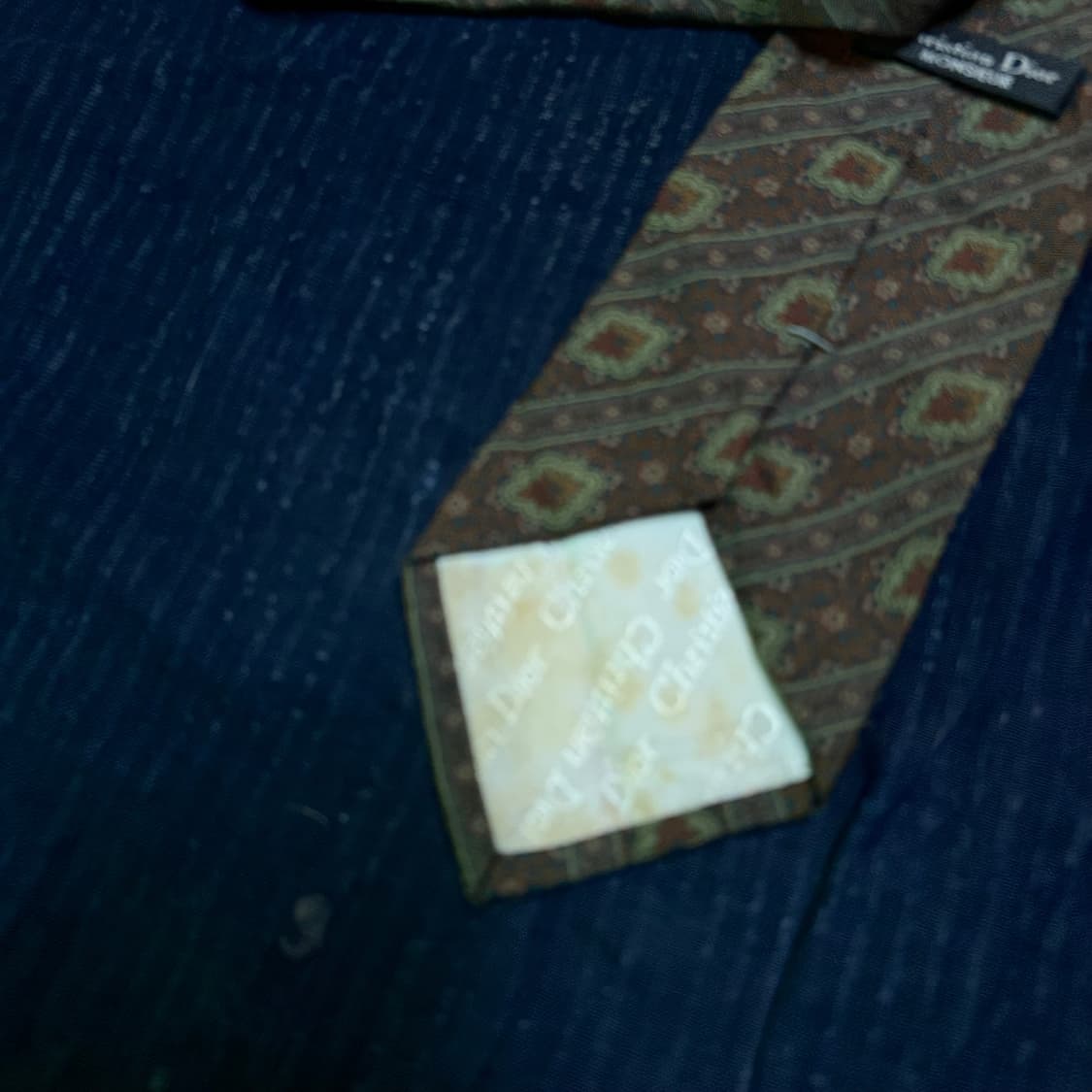 90‘s 크리스찬 디올 패턴 코튼 타이 상품이미지6