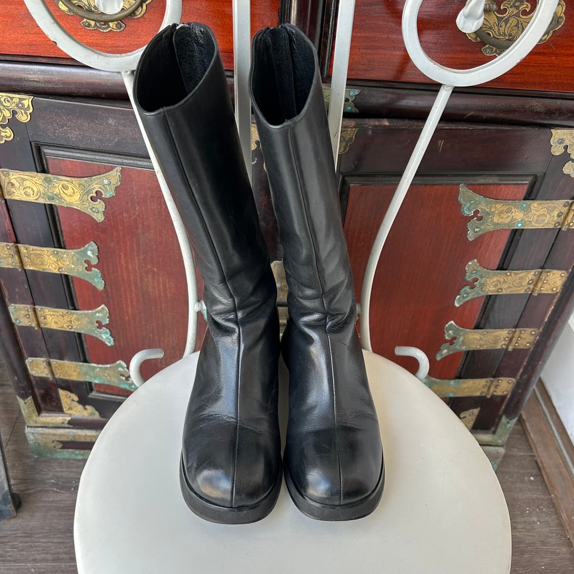요지 야마모토 NOIR 레더 롱 부츠 상품이미지2