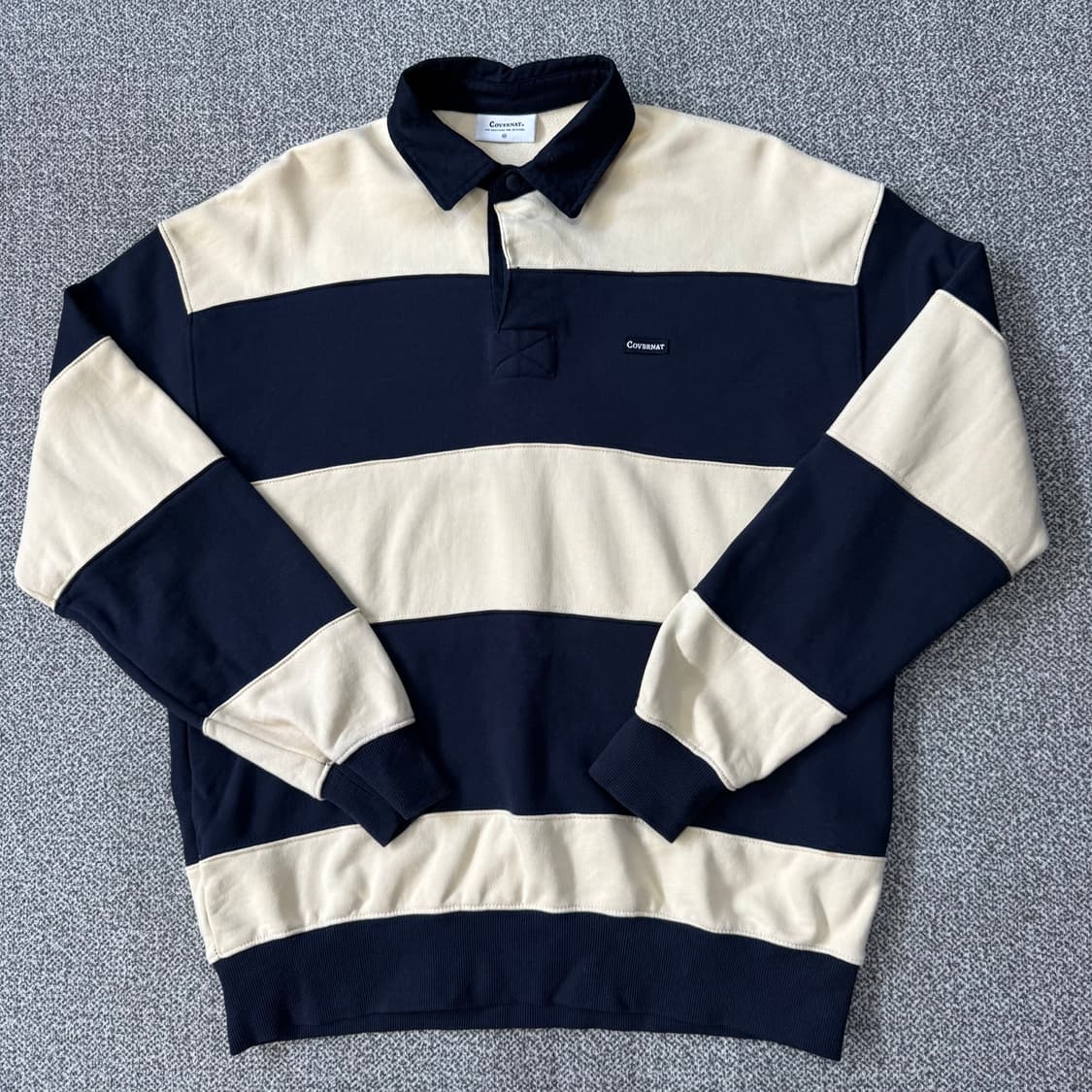 커버낫 스트라이프 럭비 맨투맨 상품이미지1