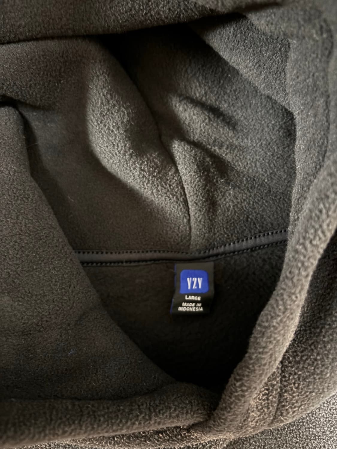 L) 이지 갭 폴라 플리스 레귤러 후디 블랙 상품이미지3