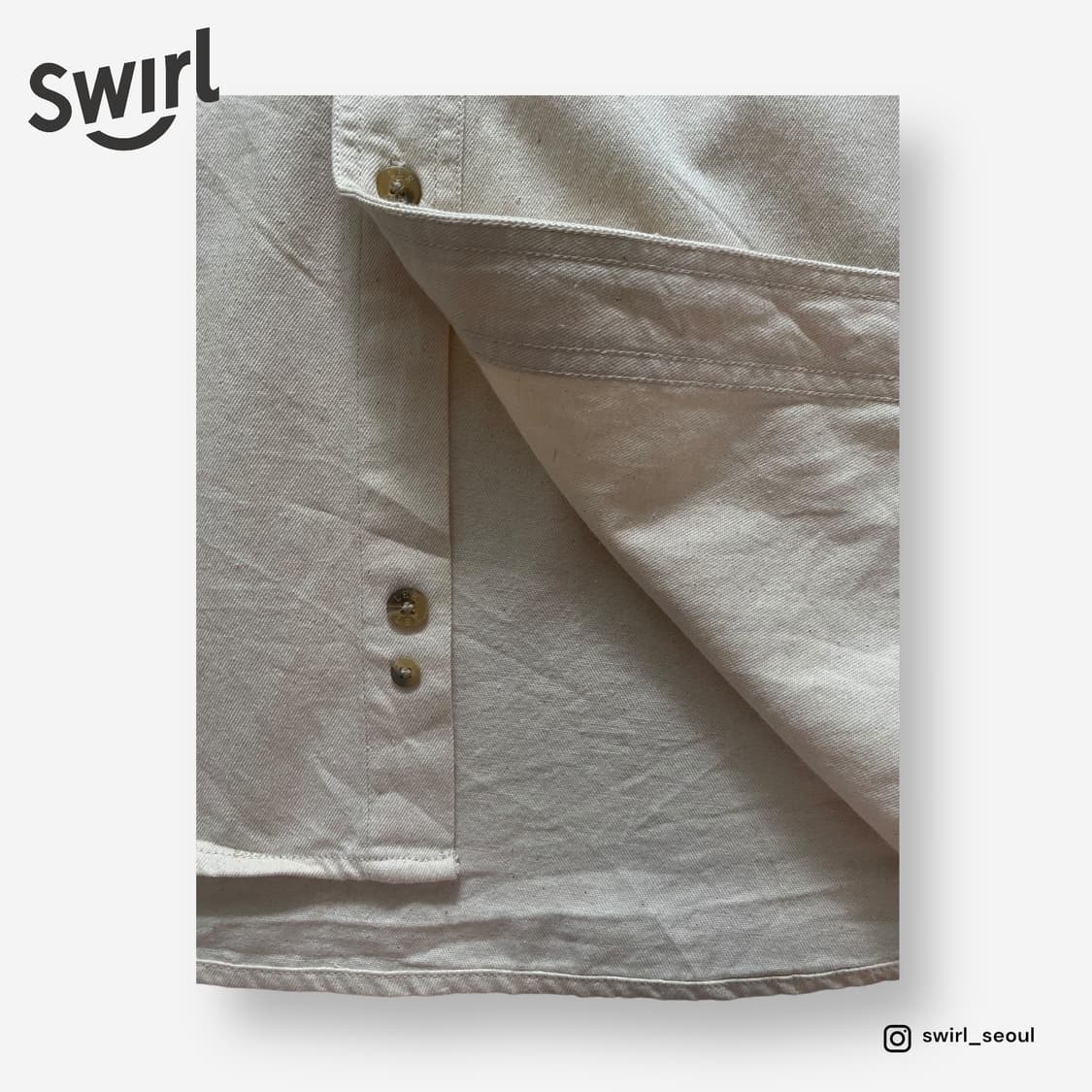 🌊[deadstock]Lee 90s white Denim shirts 상품이미지7