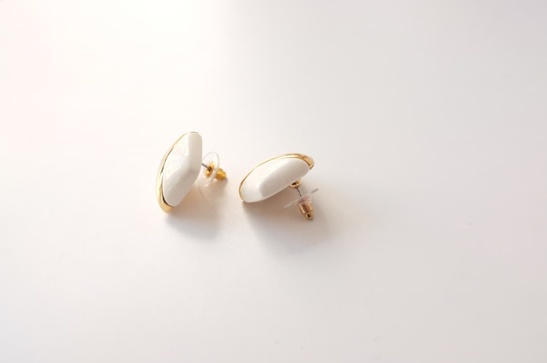 1980s Monet 포인트 화이트 빈티지귀걸이 빈티지주얼리 상품이미지5