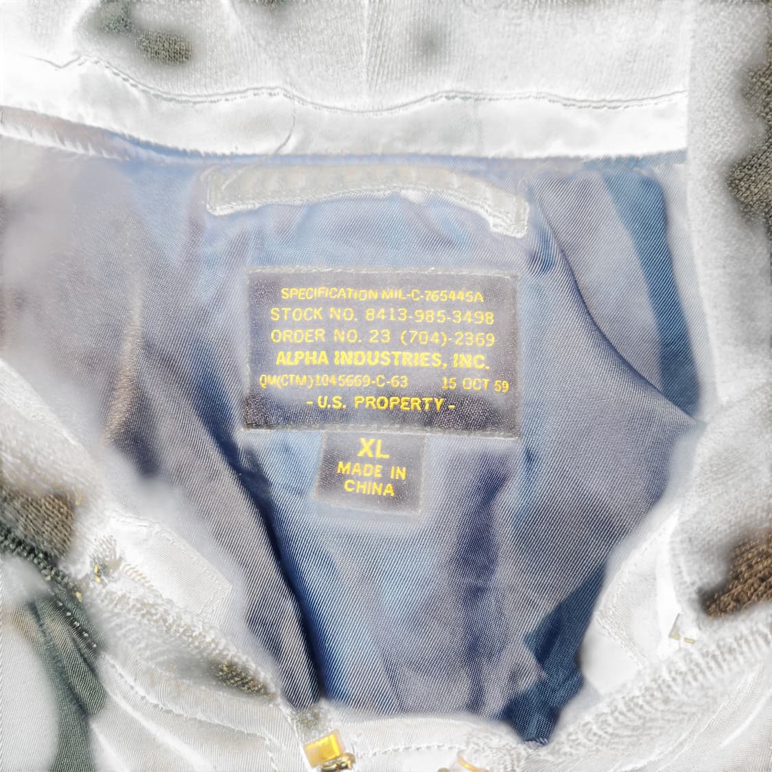 알파인더스트리 MA1 후드 항공점퍼 네이비 상품이미지2