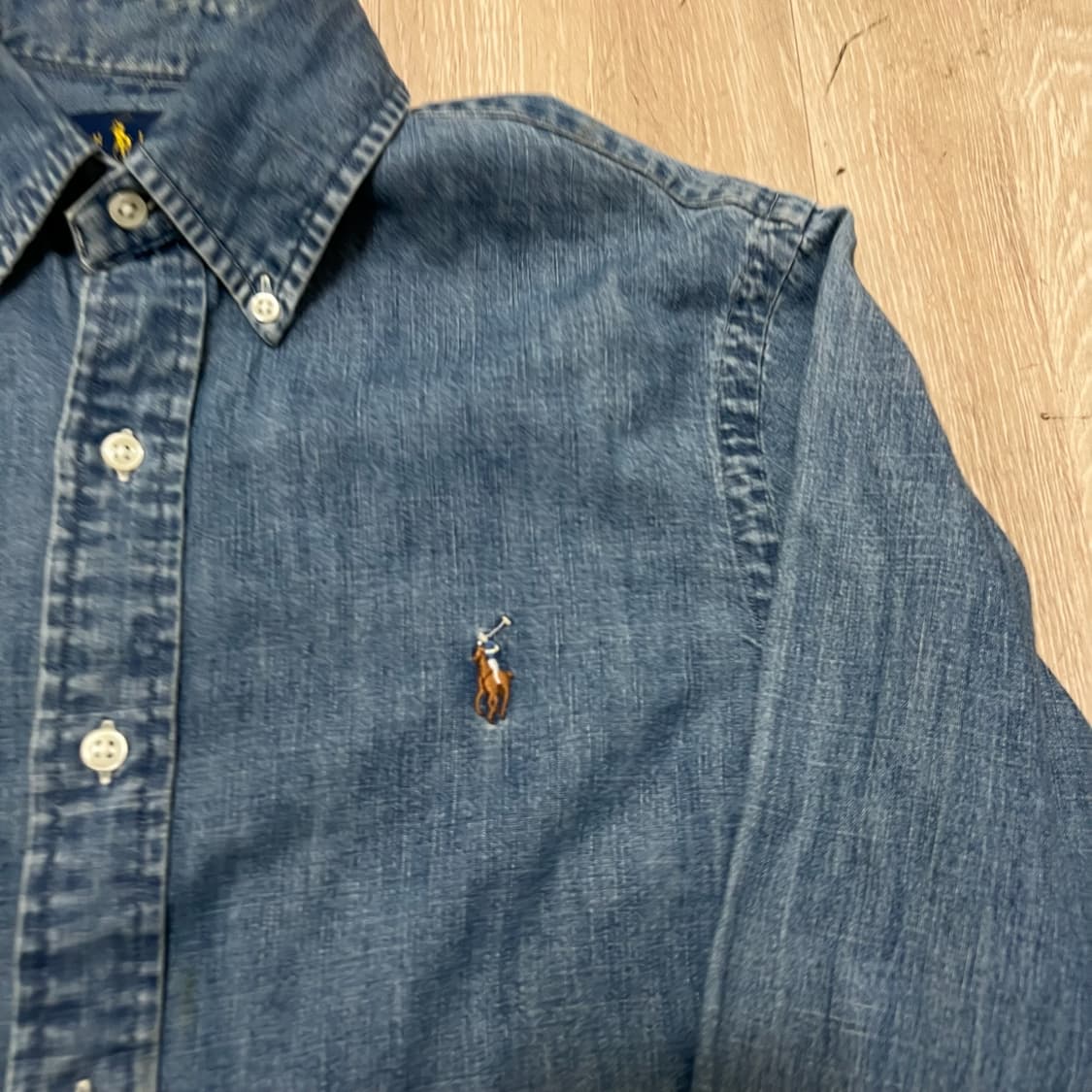 폴로 랄프로렌 커스텀핏 청남방 데님셔츠 S/90 상품이미지3