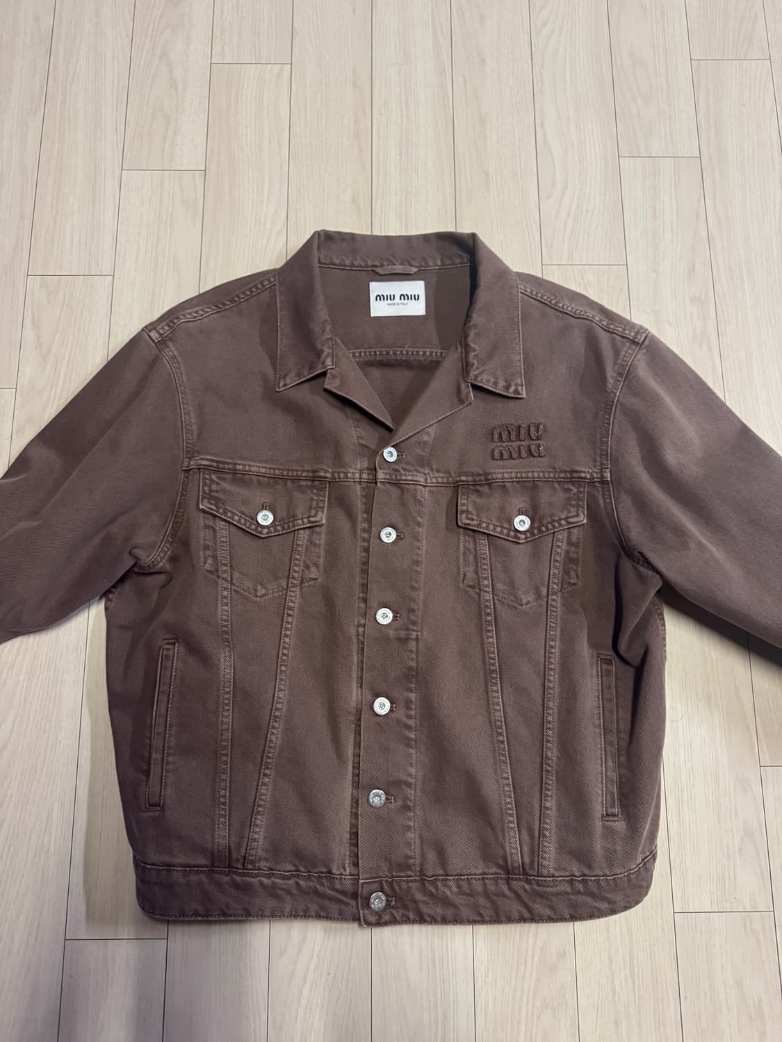 42) 미우미우 브라운 데님자켓 상품이미지2