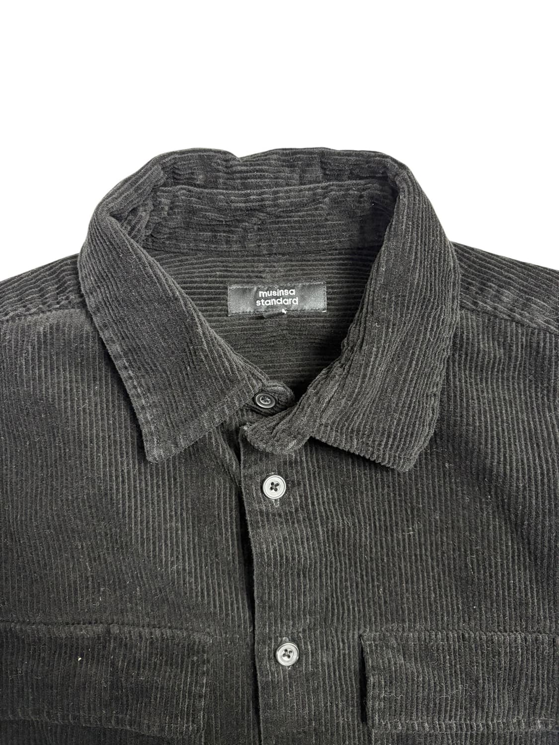 무신사 스탠다드 코듀로이 셔츠 블랙 상품이미지5