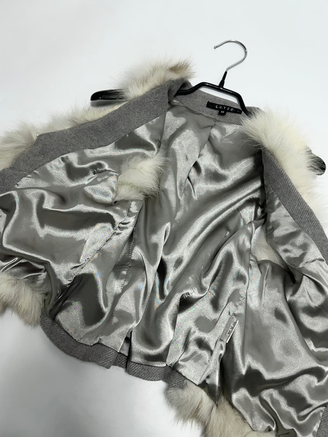 Letzz 폭스 퍼 조끼 빈티지 상품이미지4