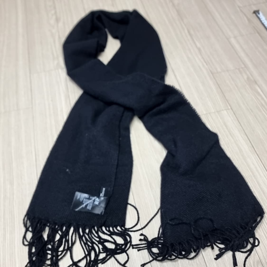 H/M 블랙 울 머플러 상품이미지3
