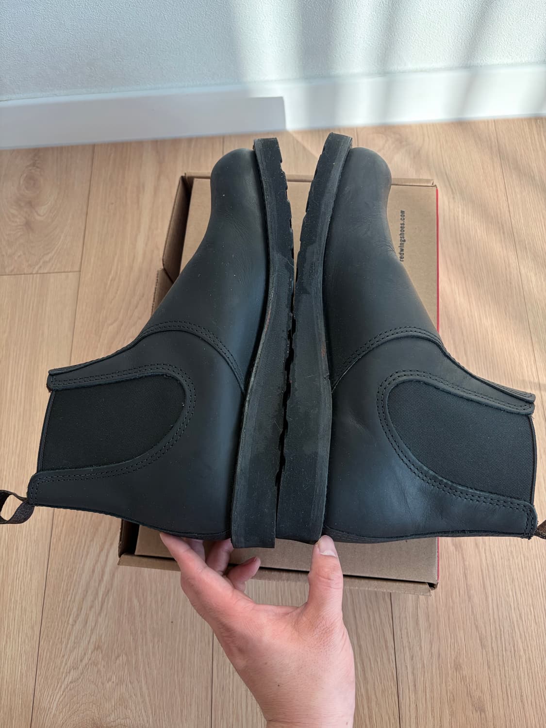 (9D,270)레드윙 3194 블랙 첼시부츠 상품이미지4