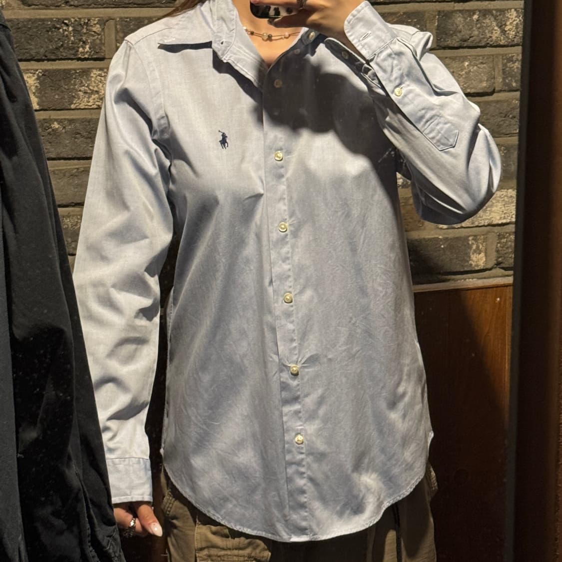 S) 폴로 랄프로렌 하늘색 커스텀핏 솔리드 옥스포드 셔츠 상품이미지8