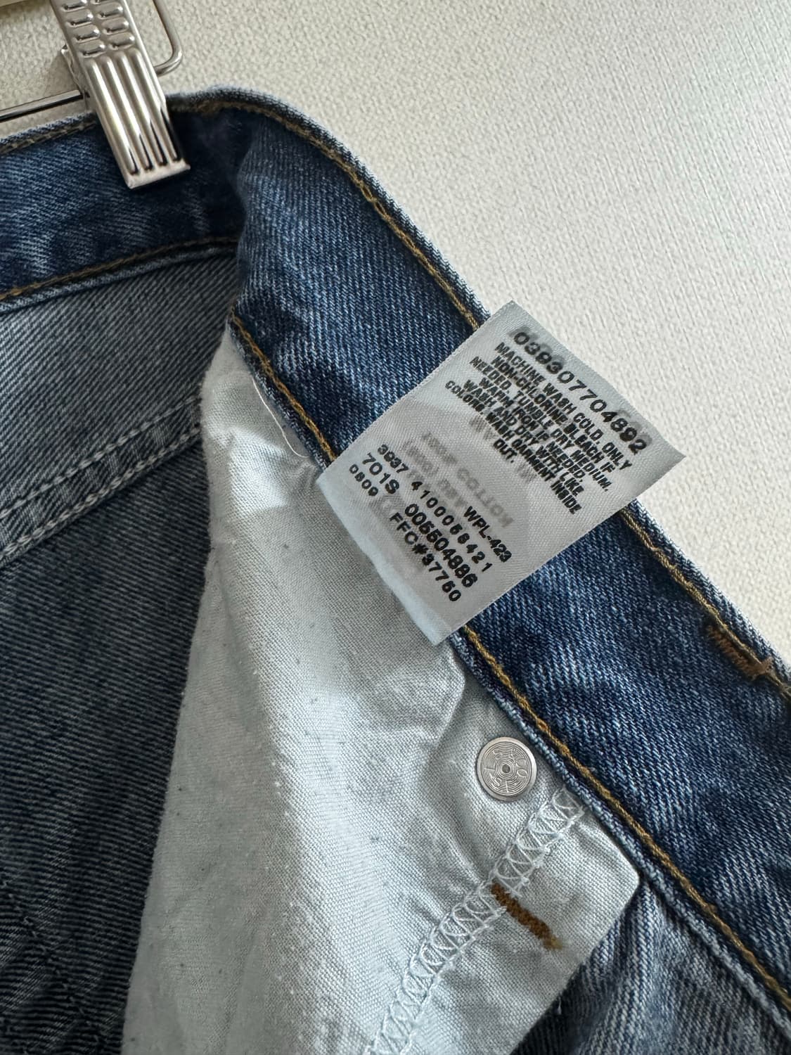 00s LEVIS 리바이스 중청 워싱 데님 청바지 34 상품이미지4