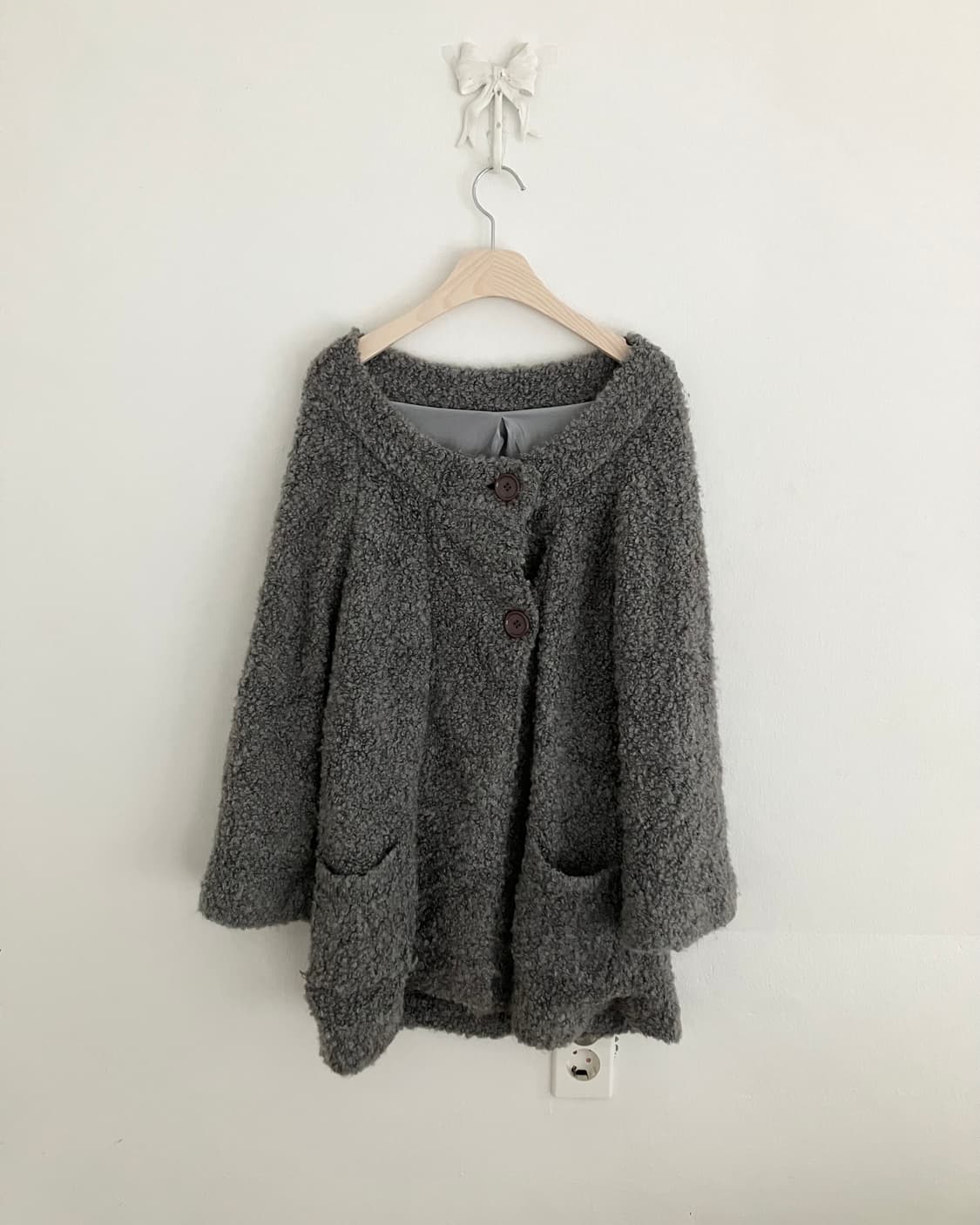 그레이 퍼 가디건 상품이미지2