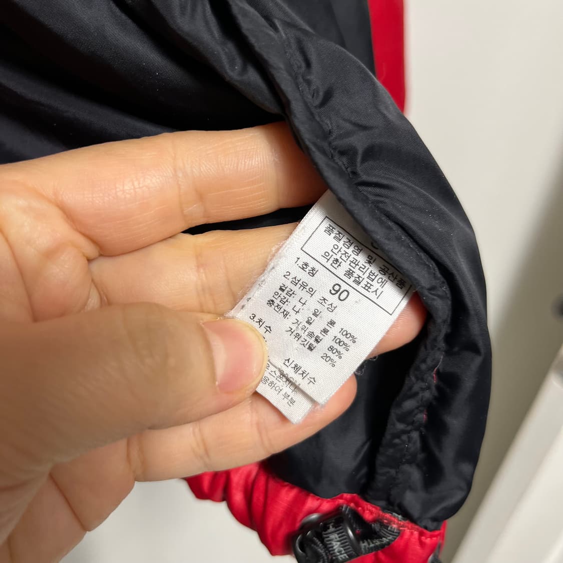 노스페이스 눕시 패딩 레드 90 상품이미지3