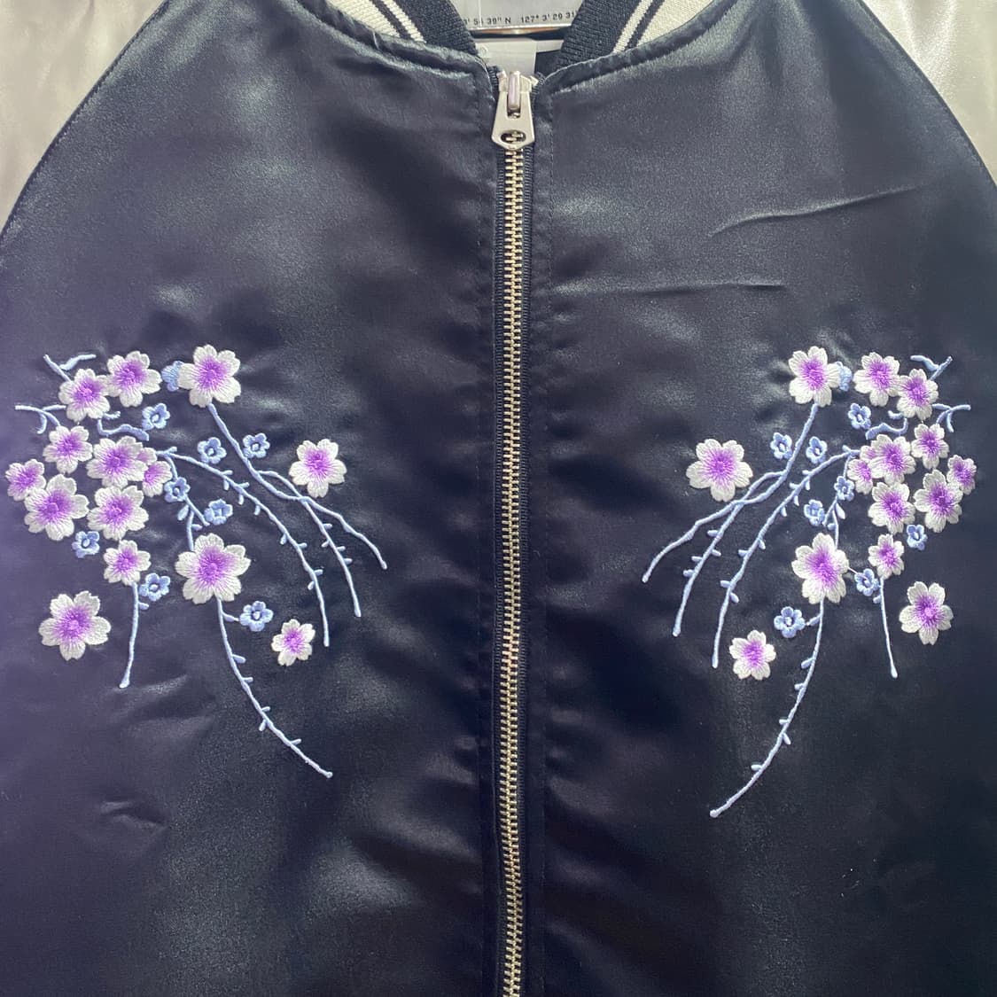 언더에어 벚꽃 스카쟌 블루종 자켓 B3885 상품이미지3