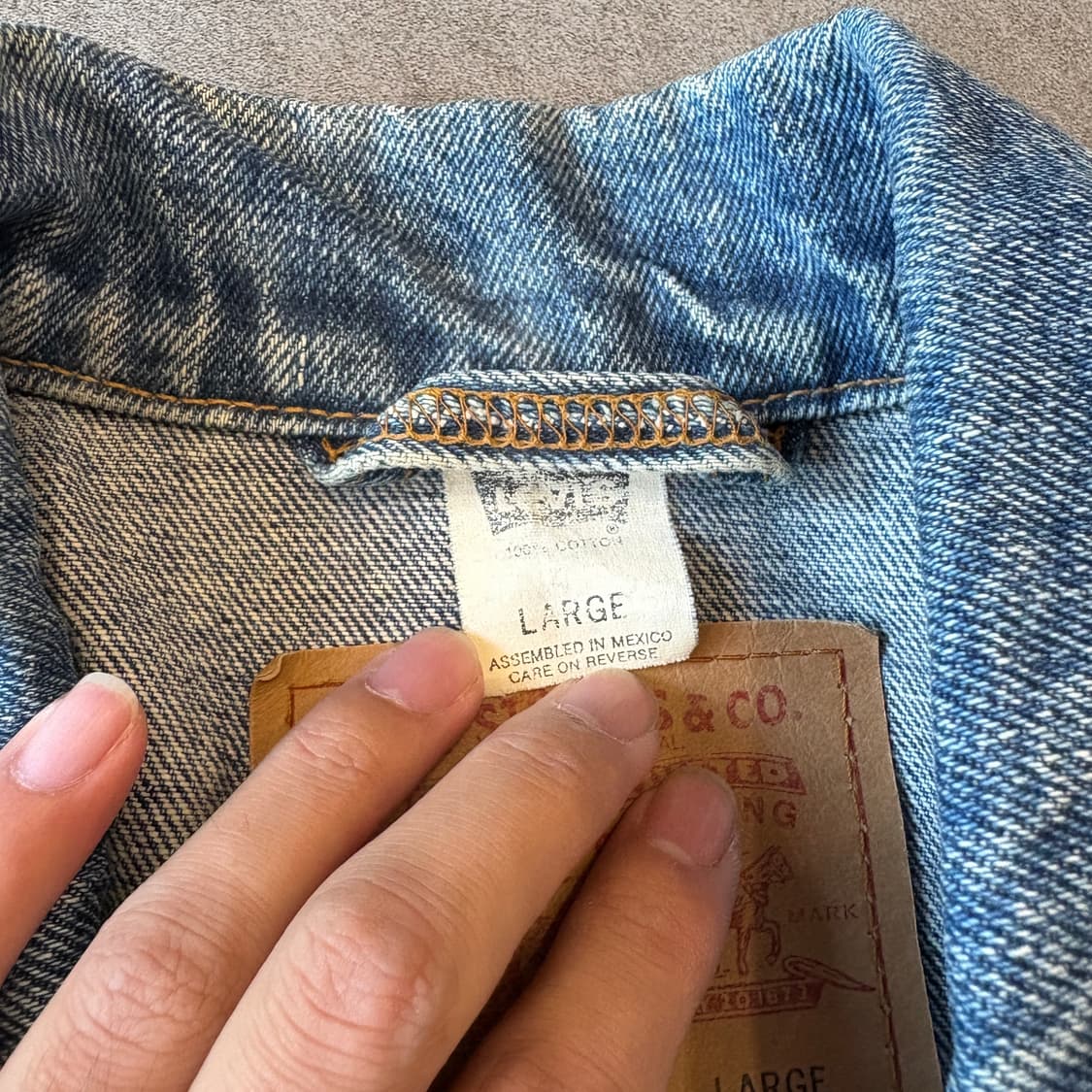 90s 90년대 멕시코 생산 리바이스 데님 자켓 상품이미지6