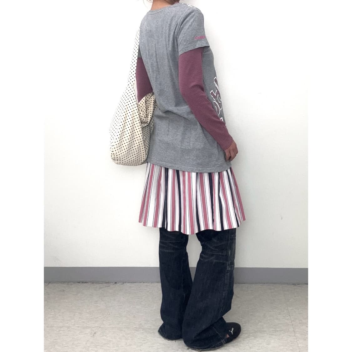 빈티지 핑크 스트라이프 롱슬리브 상품이미지10