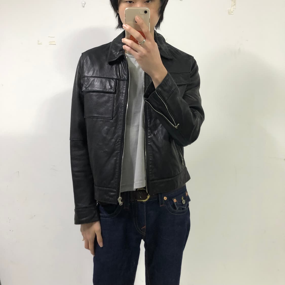 펠토 투포켓 크롭 레더자켓  상품이미지3