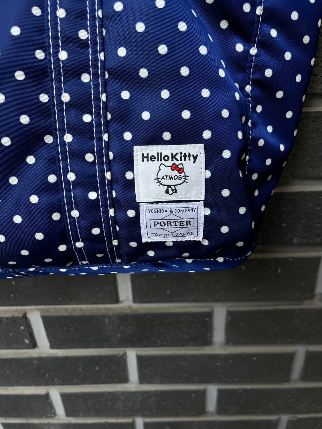Porter x Hello kitty 포터x헬로키티 도트 토트백 블루 상품이미지3