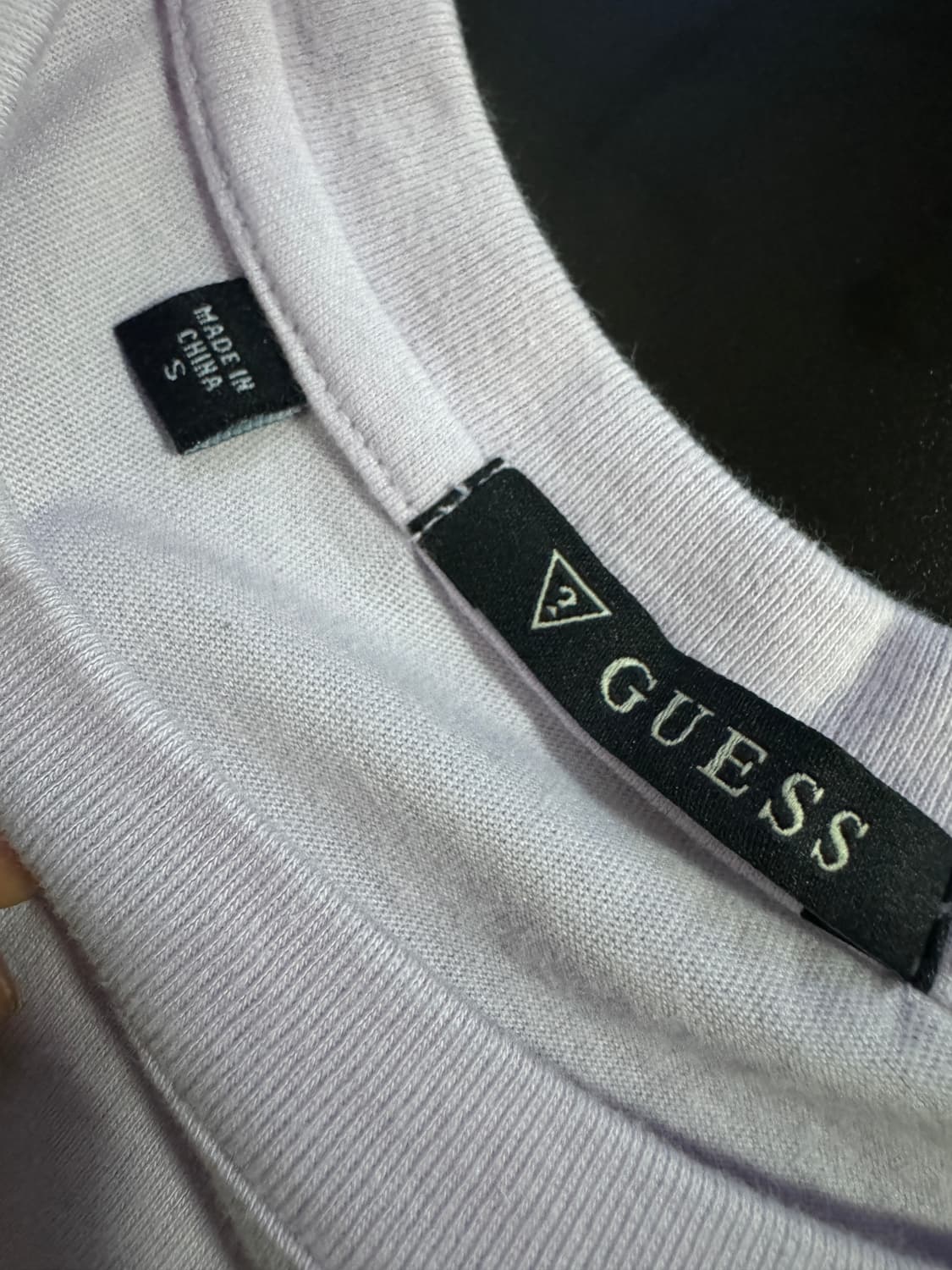 여성 게스 Guess 스펠아웃 반팔 티셔츠 S 연보라 상품이미지3