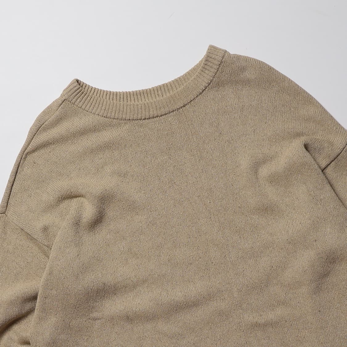 UNUSED 실크&코튼 혼방 언발 오버핏 니트   상품이미지4