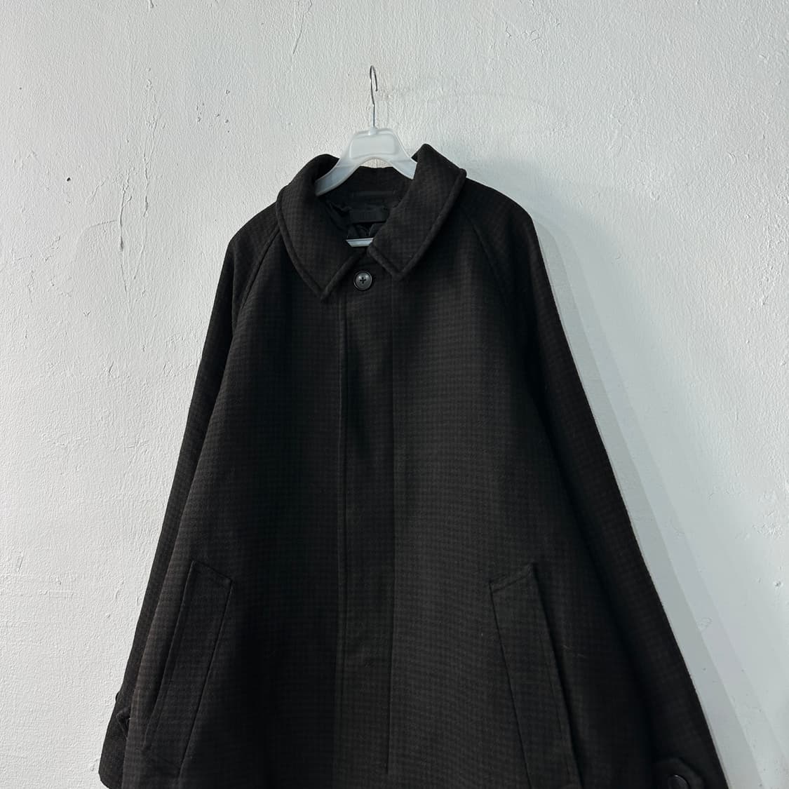 유니클로 하운드투스 잔체크 오버핏 롱코트 XXL 상품이미지2