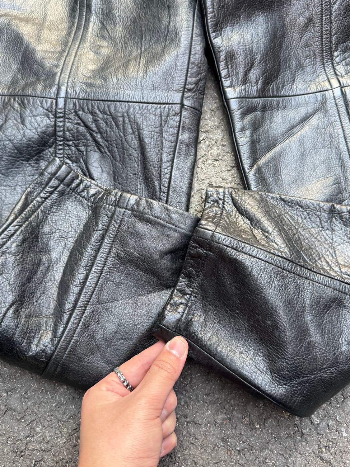 Domon 카우하이드 레더팬츠 상품이미지8