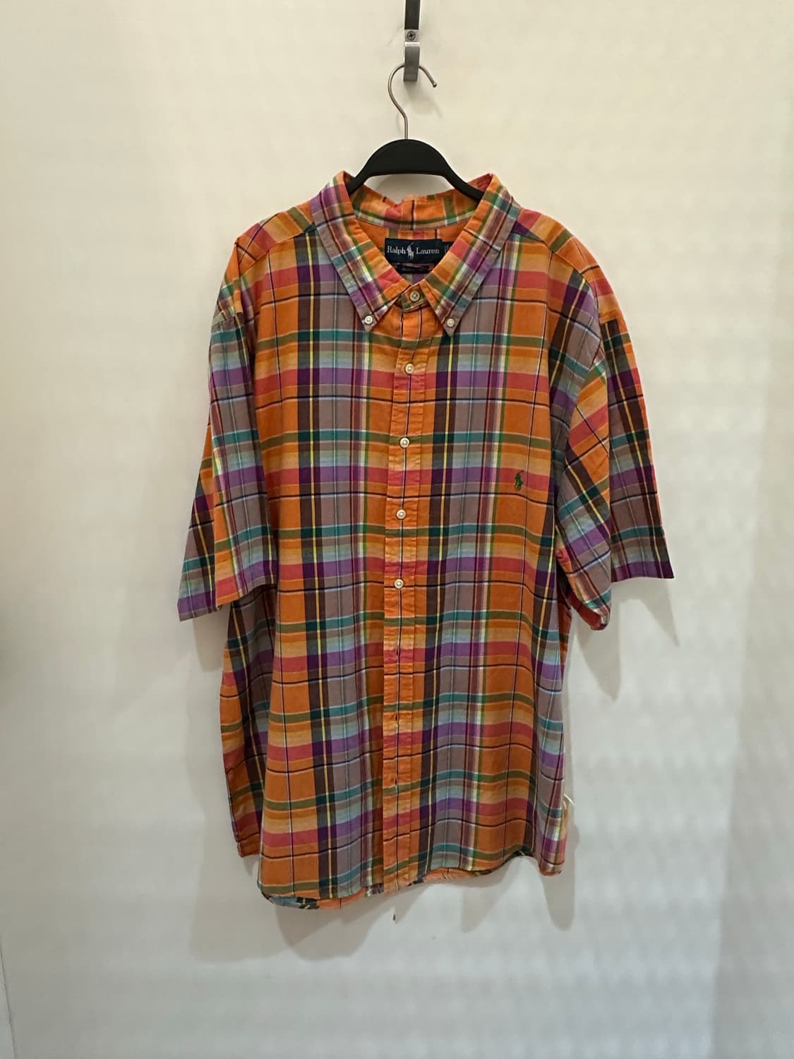 POLO 폴로 오렌지 체크반팔셔츠🍊 상품이미지1