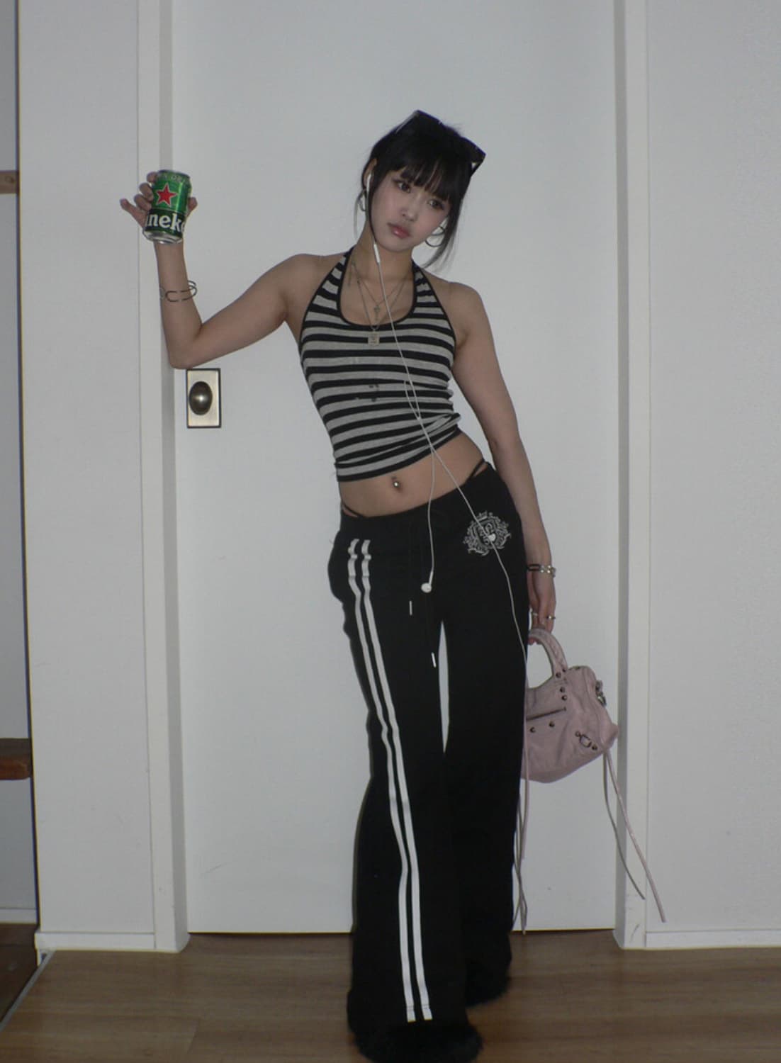 엔젤넘버555 엔젤릭 팬츠 블랙 상품이미지1